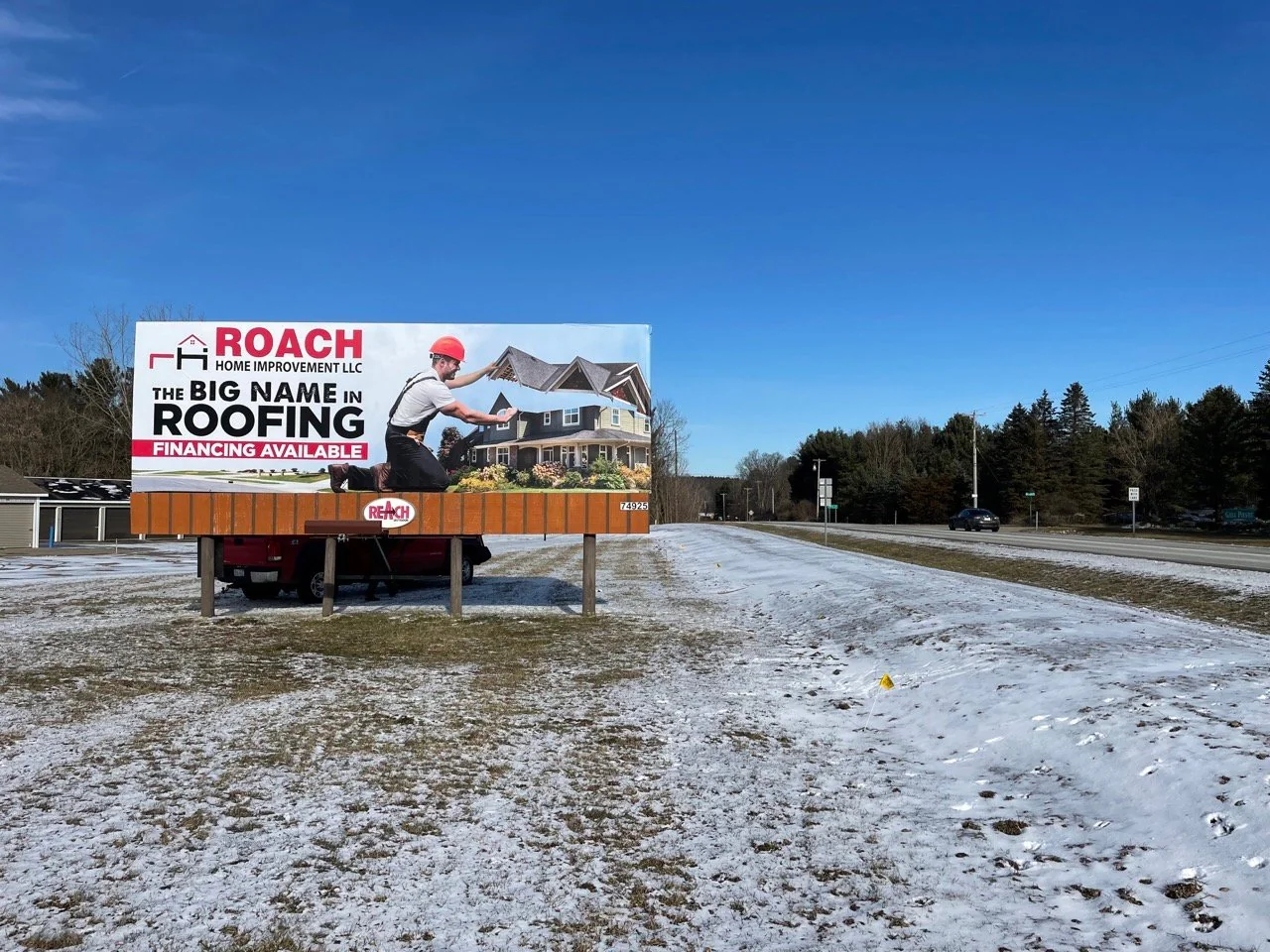 Roach Home Improvement roadside billboard