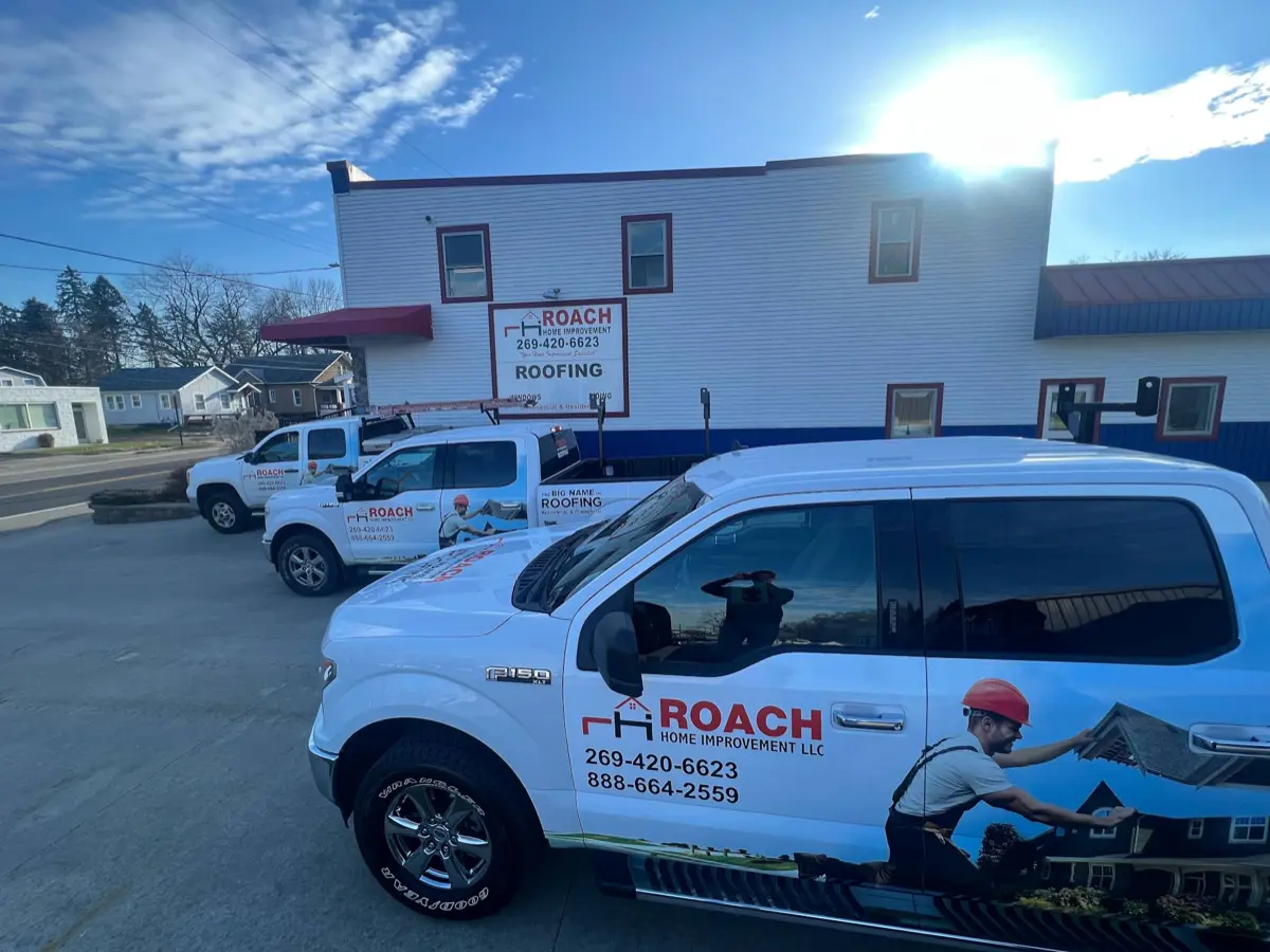 Roach Home Improvement office and trucks