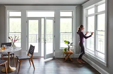 Bright home interior with replacement windows and doors